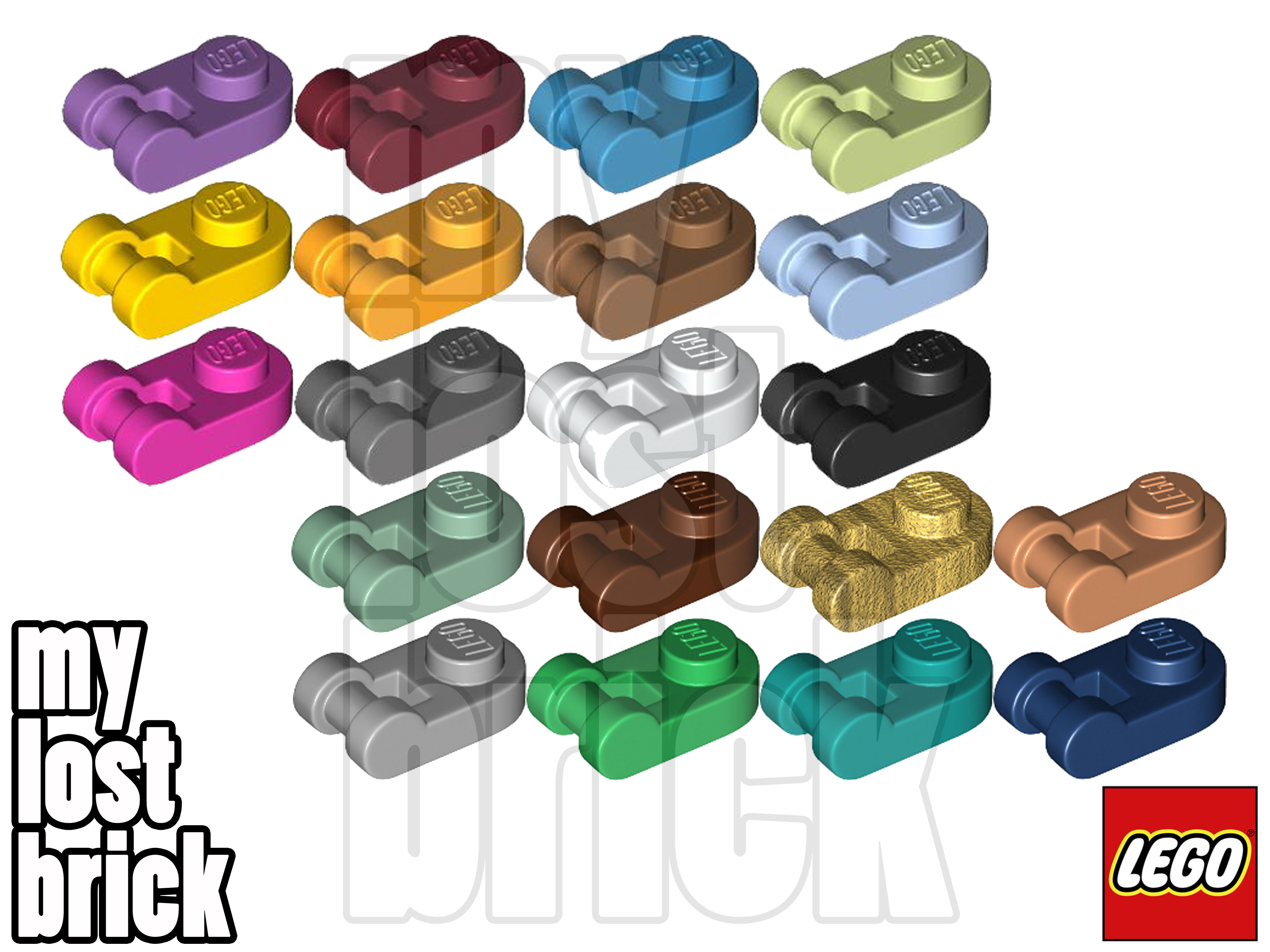 LEGO - Part 26047 - Plates 1x1 Rounded with Bar Handle +NEW +