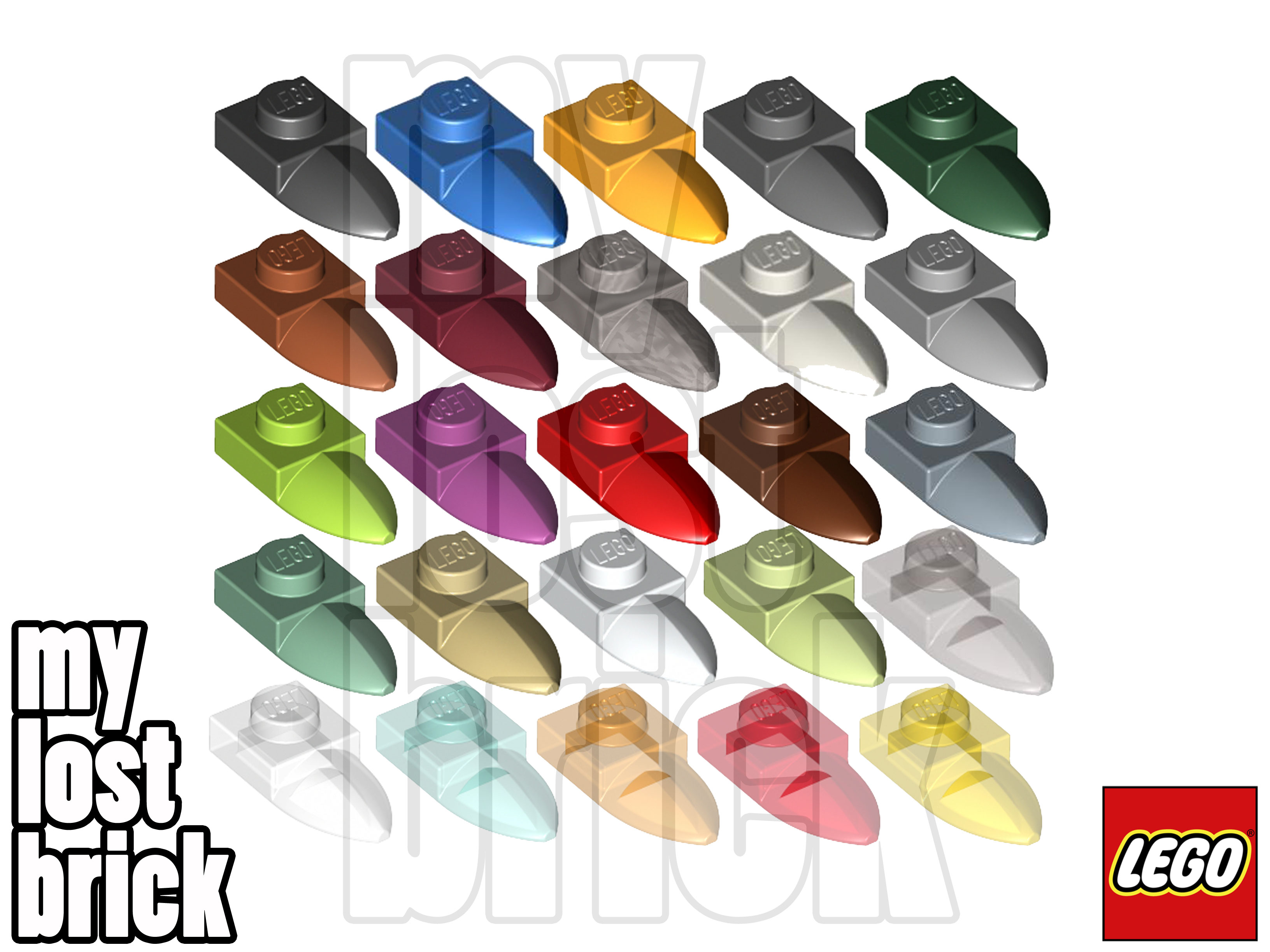 LEGO - Part 49668 - Plates 1x1 With Tooth Horizontal + NEW +