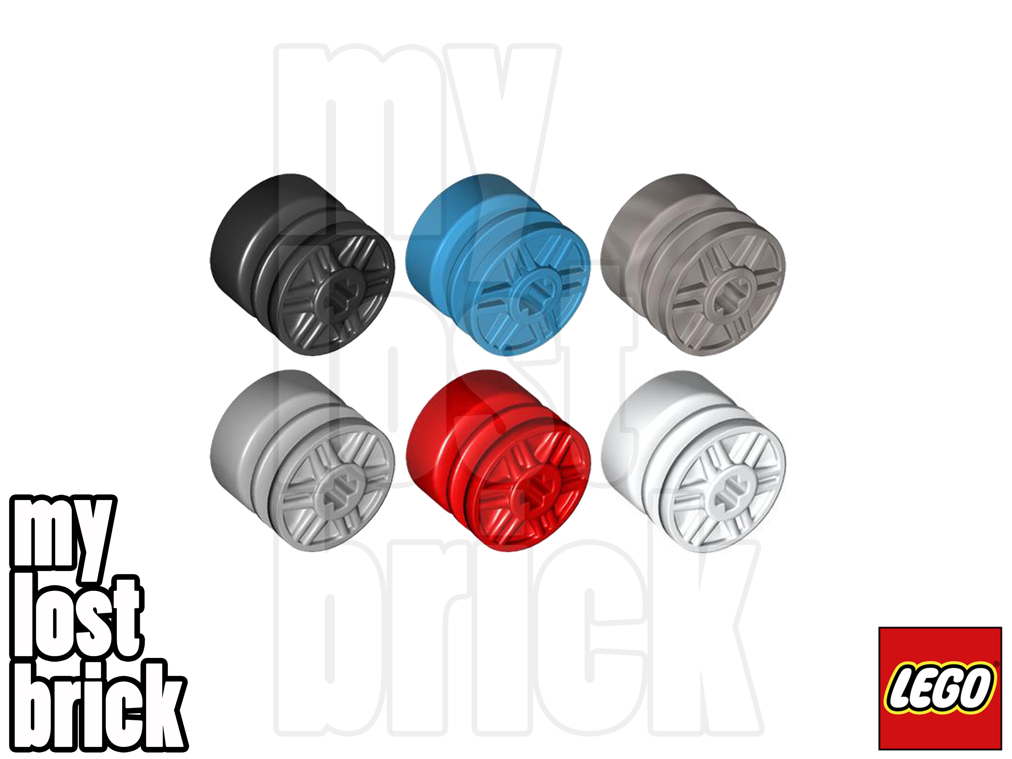 a〜o LEGO - Part 55982 - Wheels 18mm (Diameter) x 14mm (SINGLE) + NEW +