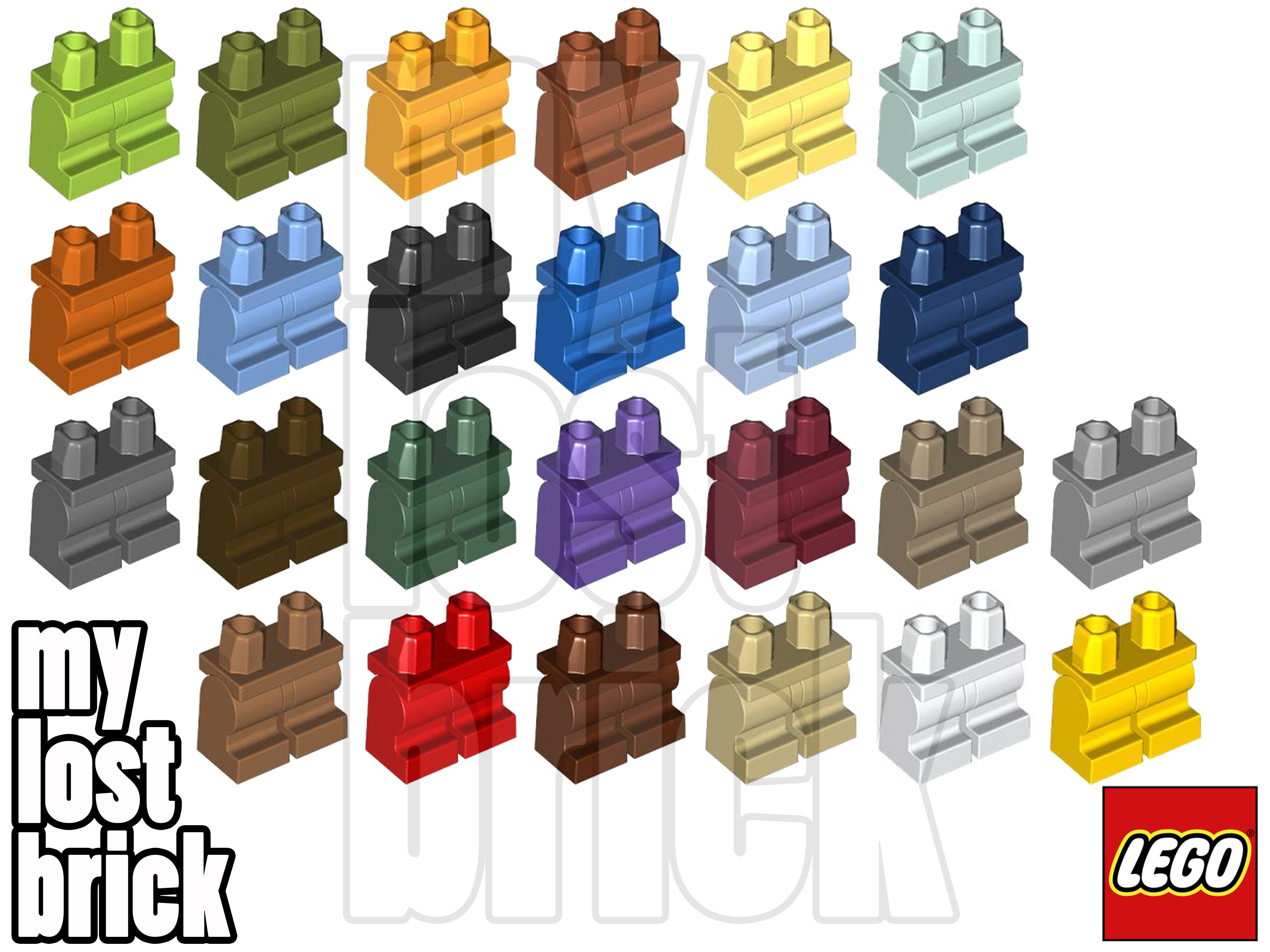 LEGO - Part 970cm00 / 37364 - Medium Minifigure Legs + NEW +