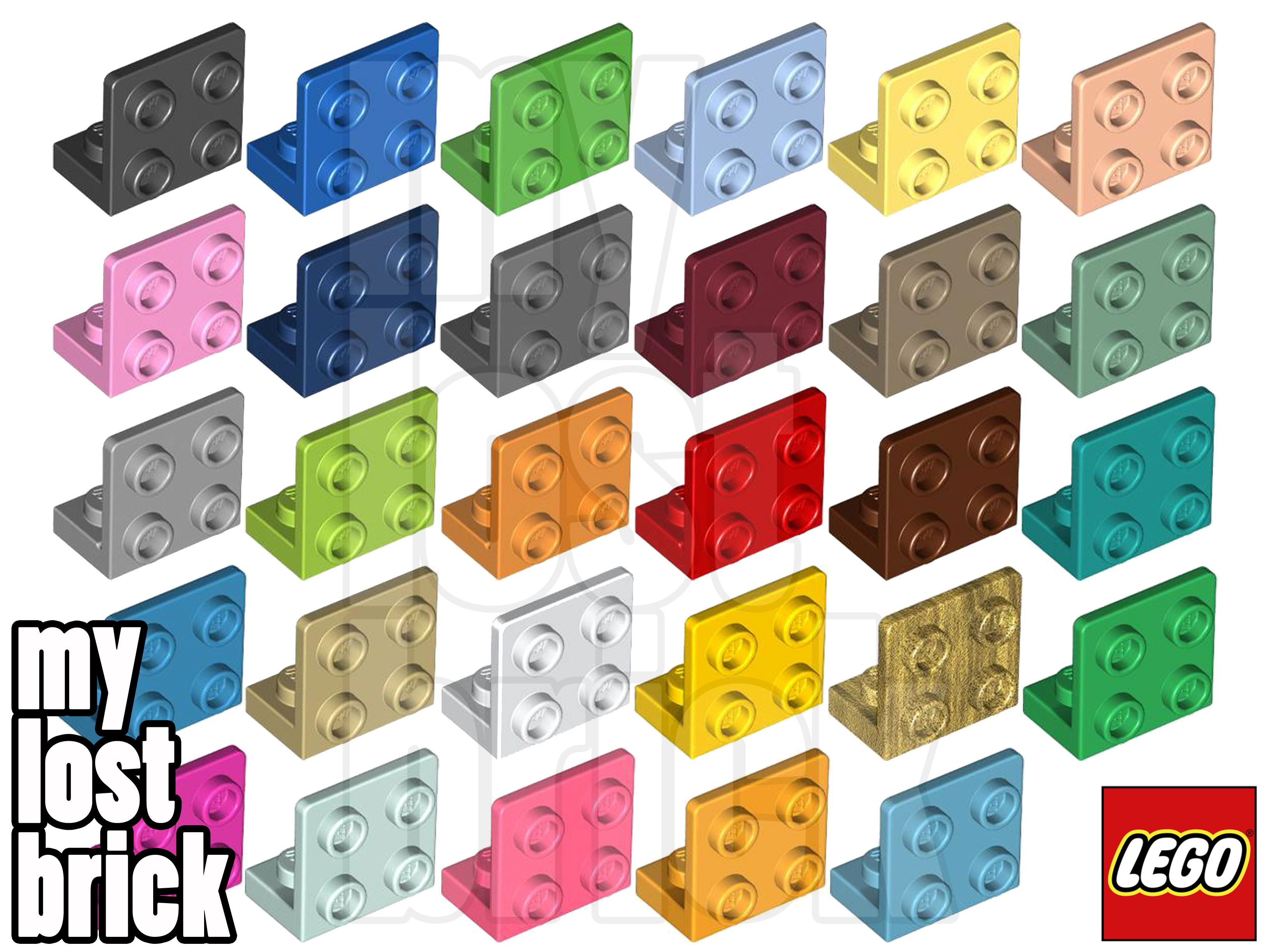 LEGO - Part 99207 - Bracket 1x2-2x2 Inverted (SINGLE) + NEW +